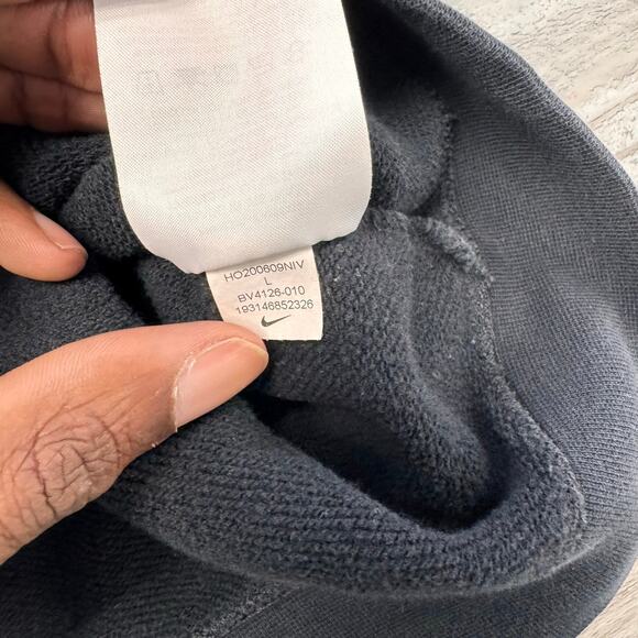 Nike Sportswear Essential Black White Womens L Spell Out Swoosh‎ Pullover Hoodie - Picture 5 of 8